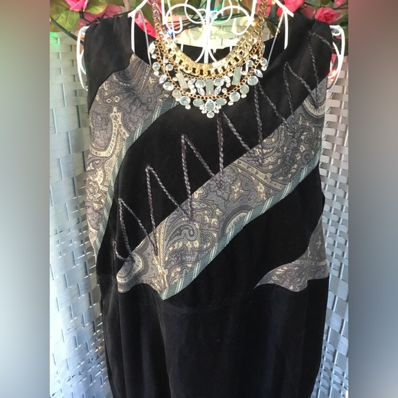 VTG KOOS of Course! Black Velvet / Supersuede Dress 1X  Vintage   New - Picture 2 of 12